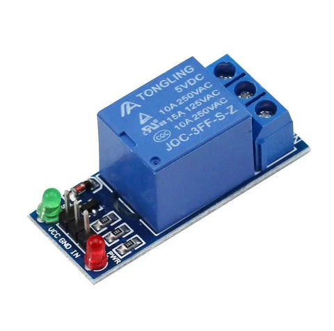 Three Pack 1 Channel 5V Relay Module Shield Extension Board Low Level Trigger For Electronics Projects with connectors and indicators