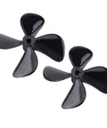 High Thrust 60mm RC Boat Propeller Set For 4mm Shaft Black Plastic Underwater Propellers For RC Submarine And Boat Refitting