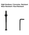 Black Socket Cap Screws And Barrel Nuts Set With Wrench For Bunk Beds Cribs And Furniture Repair 12 Pieces Includes 12 Socket Screws 12 Barrel Nuts And 1 Hex Wrench M8 110mm, showing a screw and hex wrench with corrosion-resistant text.
