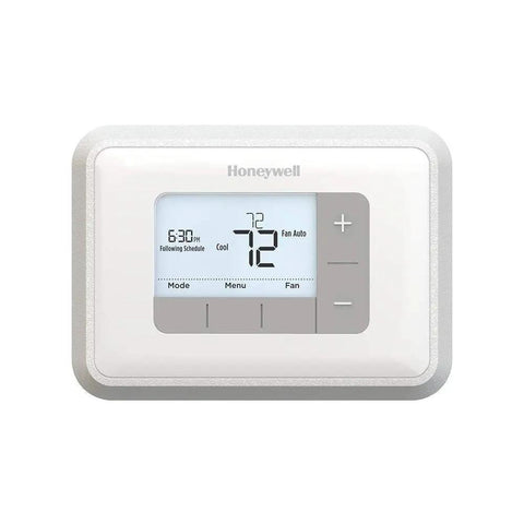 Programmable Thermostat With Five Two Schedule And Backlit Display For Easy Reading Energy Saving Smart Response Technology Learns Your Comfort Timing White Finish One Pack