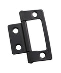 Four Piece Sub Iron Folding Hinges Two Inch Matte Black with smooth rotation, ideal for cabinet and wood doors.