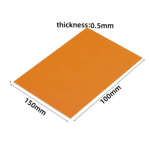Red Phenolic Resin Sheet 0.5mm Thick 100x150mm Insulation Sheet For ICT IET Test Fixtures Machining Ready 5 Pack Pro Grade Durable Phenolic Plastic Board For DIY And Industrial Projects shown with 0.5mm thickness and 100x150mm size