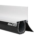 Close-up of Heavy Duty Garage Door Seal Kit with Rubber Bottom Seal and Aluminum Track Retainer Base, rodent proof and weather stripping