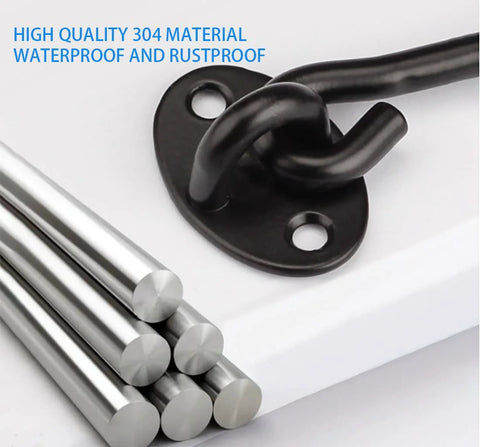 Heavy Duty 4 Inch Barn Door Lock Latch Made Of Solid Thick Stainless Steel With Dual Layer Powder Coat for privacy and security