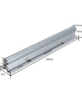 Two Heavy Duty Linear Guide Rails Kit SBR16 To SBR20 With Four Bearing Blocks SBR16UU SBR20LUU 16LUU 20UU for CNC and 3D printers, side view