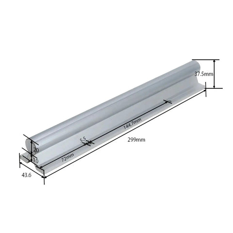 Two Heavy Duty Linear Guide Rails Kit SBR16 To SBR20 With Four Bearing Blocks SBR16UU SBR20LUU 16LUU 20UU for CNC and 3D printers, side view