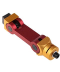 Built Tough Cnc Mill Machine Positioner Precision Work Stop Locator with red and gold aluminum construction for CNC setups.
