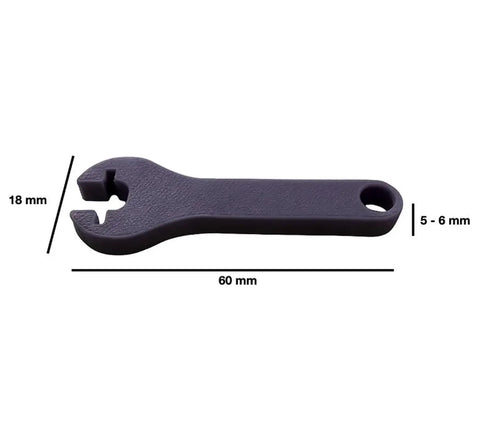 Pack Of Two Feeding Tube Wrench Tools For Easy Grip On G Tube Bags Infinity Pump And Farrell Bags 60 By 18 By 5 mm Size