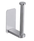 Self Adhesive Toilet Paper Holder No Drill Wall Mount Stainless Steel Brushed Finish Stick On Bathroom Roll Holder For Kitchen Washroom Rustproof Easy Clean Quick Install No Tools Required