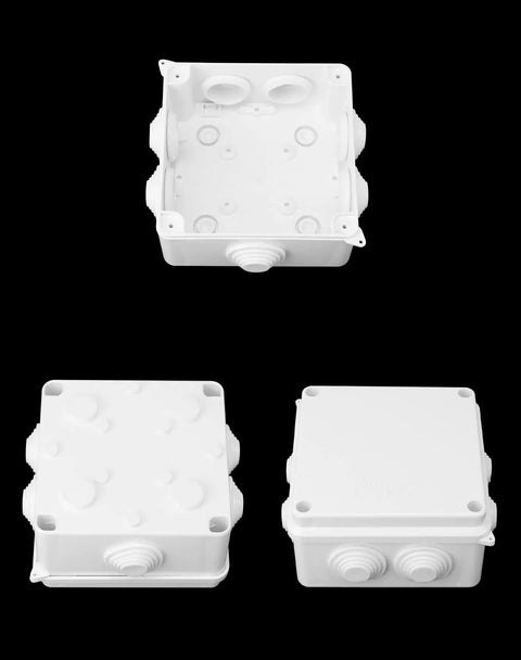 Weatherproof IP65 Junction Box 4 By 4 By 2.8 Inches ABS Plastic 2 Pack Surface Mount Enclosures For Indoor And Outdoor Electrical Installations