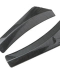 Fresh Rear Bumper Spoiler Lip And Rear Diffuser Splitter Pair Universal Fit For Cars glossy carbon finish durable ABS material