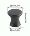 Matte Black Cabinet Knobs 8 Pack Round Farmhouse Drawer Handles And Dresser Pulls Solid Zinc Cabinet Hardware size dimensions