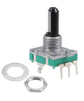 360 Degree Rotary Encoder With Code Switch And Digital Potentiometer, 5V, D Shaft 6mm, 20mm Shaft Height, 8.8mm Thread, 3 Working Signal Pins