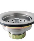 Three And A Half Inch Kitchen Sink Drain Assembly With Strainer Basket And Stopper All Stainless Steel Drain Kit Built To Last Rustproof