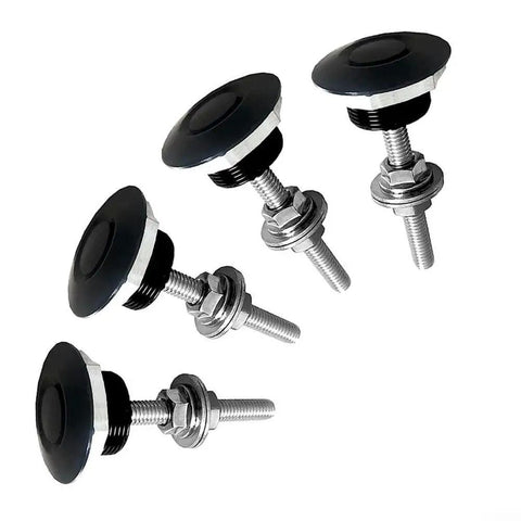 Heavy Duty Aluminum Bumper Fasteners For Car Trunk Hatch Lid Quick Release Locks 30mm Diameter Black Push Button Hood Latch Kit