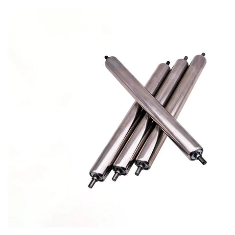Heavy Duty Galvanized Steel Gravity Roller Conveyor System With 201 Stainless Rollers And Rust Resistant End Caps For Durable Warehouse And Assembly Line Transport In Multiple Lengths 200 250 300 400 500mm, stacked rollers