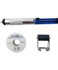 Automatic Soldering Gun With Tin Wire Feed And Desoldering Pump, 60W Electric Soldering Iron Kit For Electronics Repair, shown with wire spool and holder