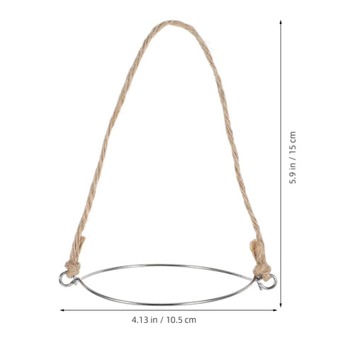 5 Pcs Metal Jar Handles And Wire Hangers For Mason Jars With Universal Hemp Rope Easy To Attach No Tools Required DIY Projects