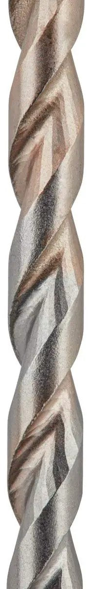 Close-up of Three Eighths Inch By Six Inch Carbide Hammer Drill Bit With Rock Carbide Tip Four Flute Design For Fast Drilling