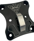 Beefed Up Radius Rods Plate For Can Am Maverick X3 Heavy Duty 6061 Billet Aluminum Plate With D Ring Black Anodized Finish For Extreme Off Road Performance And Durability. front view