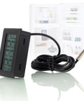 Set Of 3 Black Digital LCD Thermometers With External Probes For Fridge Freezer Refrigerator And Aquarium Fahrenheit Display