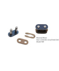 8mm Chain Master Link Kit For 47cc 49cc Mini Pocket Dirt Bike And ATV Quad Replacement Connectors Pack Of 2 Durable Metal Alloy Fits 8mm Chain Master Links, showing metal components with pins and link plates.