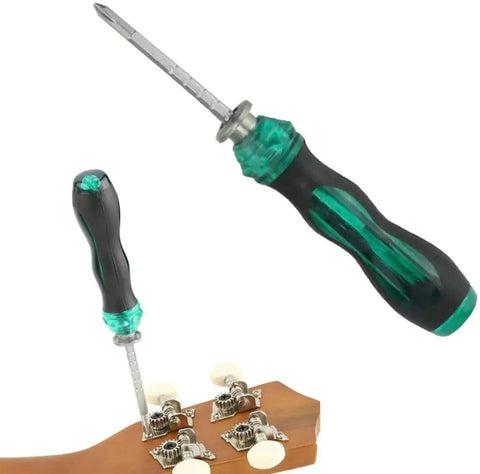 61 Piece Guitar Repair Tool Kit With Ruler Gauge And Hex Wrenches, screwdriver adjusting guitar tuning pegs