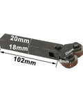 Dual Head Lathe Knurling Tool With Steel Knurling Knife showing dimensions on black steel construction with knurling wheels