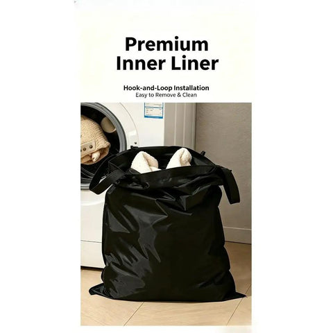 Kick Clutter To The Curb With This Slick Collapsible Storage Bin And Lid Premium Oxford Fabric Organizer Basket Build Ideal For Laundry Towels Books Plus Daily Gear Seamless Household Maintenance That Settles Perfectly In Any Room, black inner liner with towels.