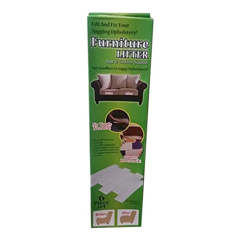 Packaging of Furniture Lifter Seat Cushion Support Interlocking Panels Fix Sagging Upholstery on Chairs, Ottomans, Sofas and More tool kit