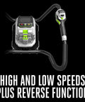 Electric Ice Auger For Ice Fishing With An 8-Inch Bit, High Torque Brushless Motor showing speed control and reverse function