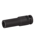 Heavy Duty 3/8 Inch Drive 10mm Deep Impact Socket With Tough As Nails Chrome Moly Steel and Snug Six Point Metric Head for Pneumatic or Electric Impact Wrenches Built Like A Tank, showing a close-up view.