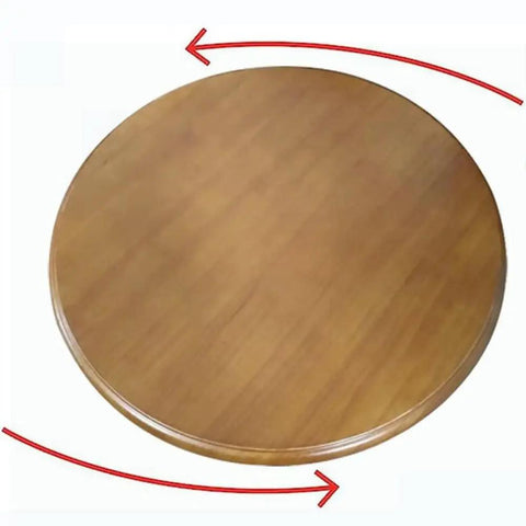 Top view of Huge 30 Inch Solid Wood Lazy Susan Turntable For Dining Tables Heavy Duty Rotating Tray With Smooth Spin Eco Friendly Teak Finish Ideal For Home Kitchen Hotels And Restaurants 100cm Diameter