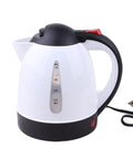 Game Changer Dual Voltage Car Kettle Works With 12V And 24V Systems Portable Water Heater 1 Liter Size with black and white design.