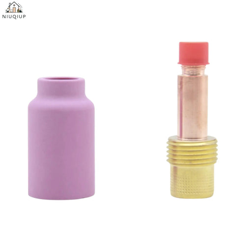 All in One TIG Welding Consumables Kit for WP17 WP18 WP26 Series with alumina nozzle and gas lens collet body.