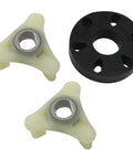 Set Of 2 Metal Core Motor Coupling Kit For Washer Drive System 1.26x2Inch Replacement Part AP3963893 showing couplings and gear.