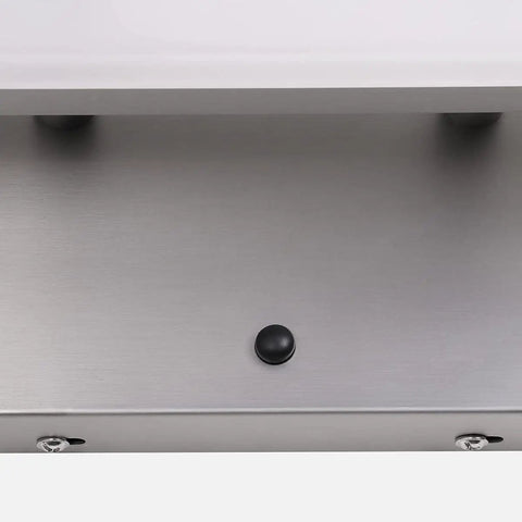 Backplate button of 24 Inch Dimmable LED Vanity Light With Three Color Temperatures 3000K 4000K 5000K, brushed nickel finish