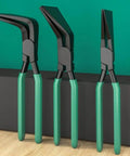 Sheet Metal Seaming Pliers With Straight, 45 Degree And 90 Degree Jaws For Precise Bends And Flattening on a wooden surface