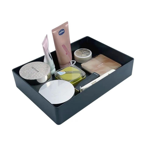 Rectangular Plastic Desk Organizer With Durable Storage Trays For Office Essentials And Pen Holder Keeps Stapler Tape Dispenser Clips