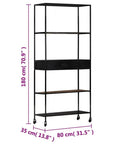 Rough Mango Wood 4 Shelf Book Cabinet With Iron Frame And One Drawer For Books Magazines DVDs And Decor Dope Industrial Style