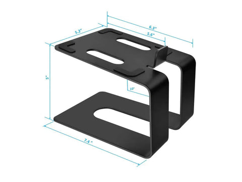 Metal Tilted Desktop Speaker Stands Risers Pair With Anti Vibration Pads Elevating Bookshelf Speakers And Studio Monitors Up To 33 Lbs