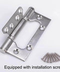 Heavy Duty 4 Inch Stainless Steel Door Hinges Set 3 Pack Bearing Square Angle Hinges For Wooden Doors Indoor Hardware with screws