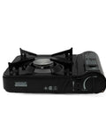 9560 BTU Portable Gas Camp Stove MS3800 With Carrying Case Piezo Ignition CSA Certified Safety Indoor Outdoor Use Beefy Heat Front View