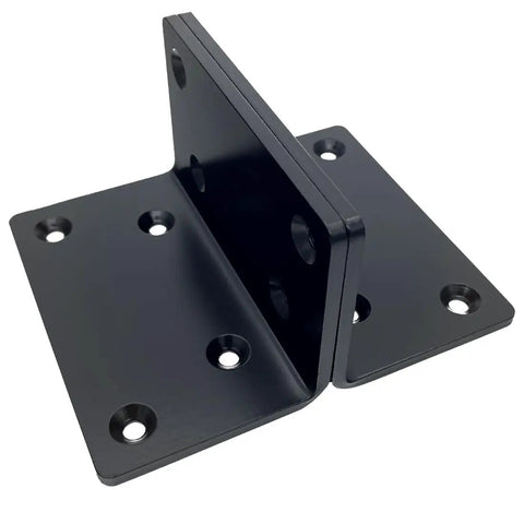 Built Different Rock Solid Heavy Duty L Brackets Black Steel Corner Supports two pack for wood shelving and countertops.