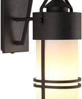 Outdoor E27 Wall Light LED Sconce With Glass Waterproof Lantern for patio, rustic modern design in die-cast aluminum, IP54 weatherproof.