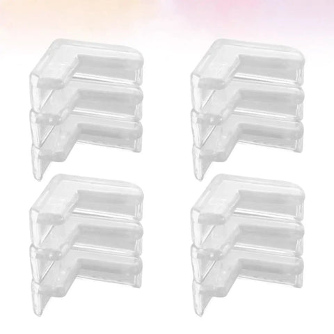 Peel And Stick Corner Protectors For Furniture, 30 Pack PVC Edge Guards For Desks Tables Cabinets And Walls stacked view