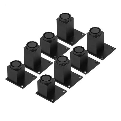 Adjustable Furniture Legs 4 Pack Aluminum Alloy Sofa and Cabinet Feet 60mm to 80mm Height, Stable Silent Glide, Heavy Duty Support