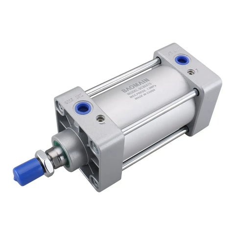 Pneumatic Air Cylinder 3.15 Inch Bore 2.95 Inch Stroke Double Acting Single Rod With Three Eighths Inch Port M20x1.5 Threaded Rod