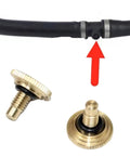 Heavy Duty Coolant Bleeder Screw For Radiator Vent Upgrade High Temp Leak Proof Alloy Build showing two screws next to a black hose