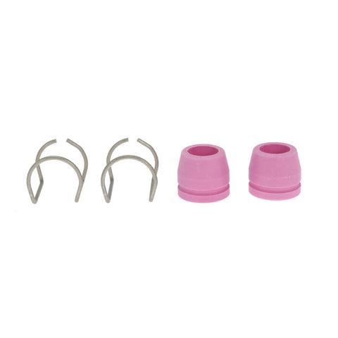 0.45 Inch Plasma Cutter Nozzles Tip Consumables 50 Pack, pink shield cups and wire springs for AG-60, WSD-60, SG-55 CUT60